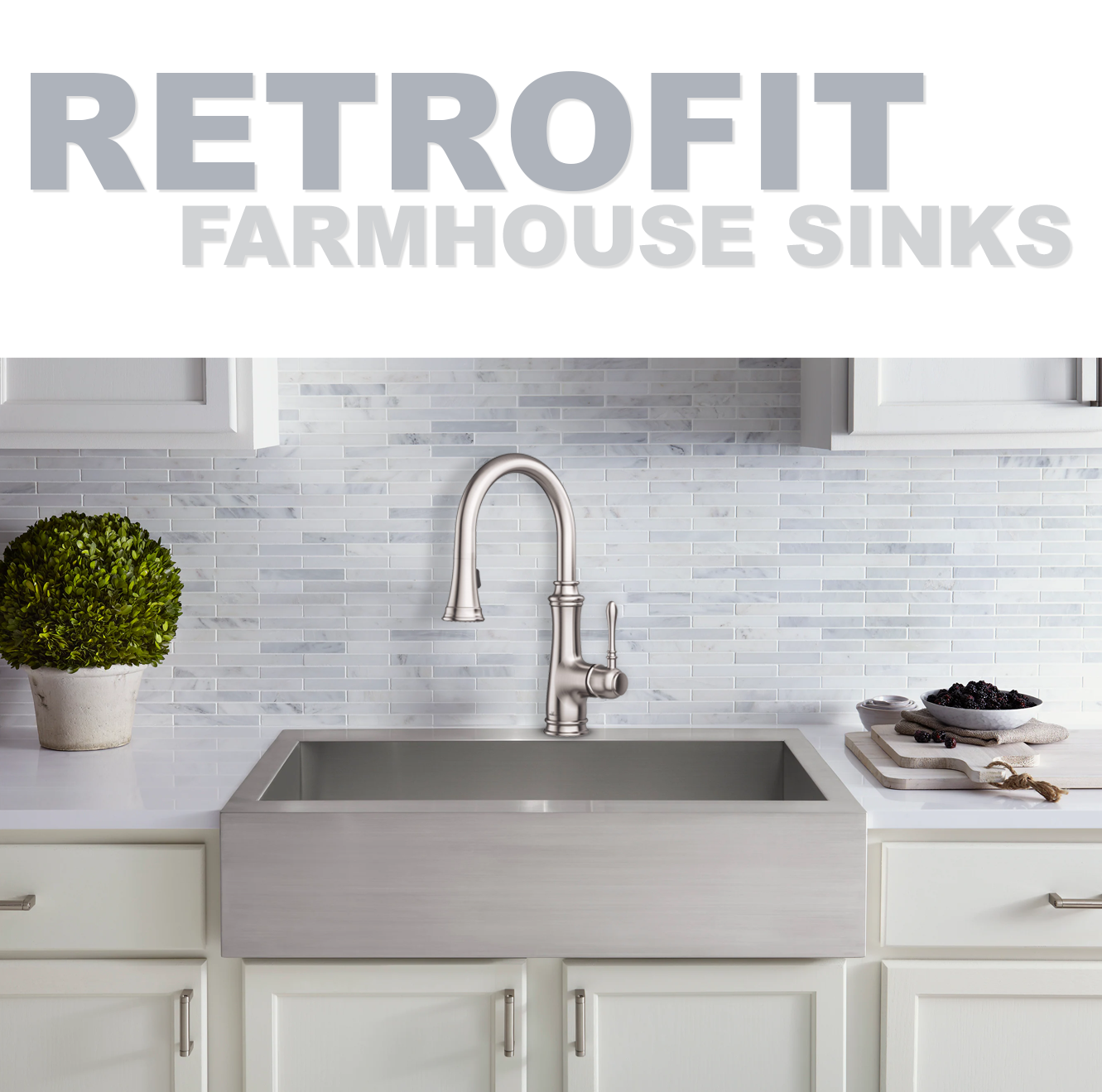 Retrofit Farmhouse Kitchen Sink