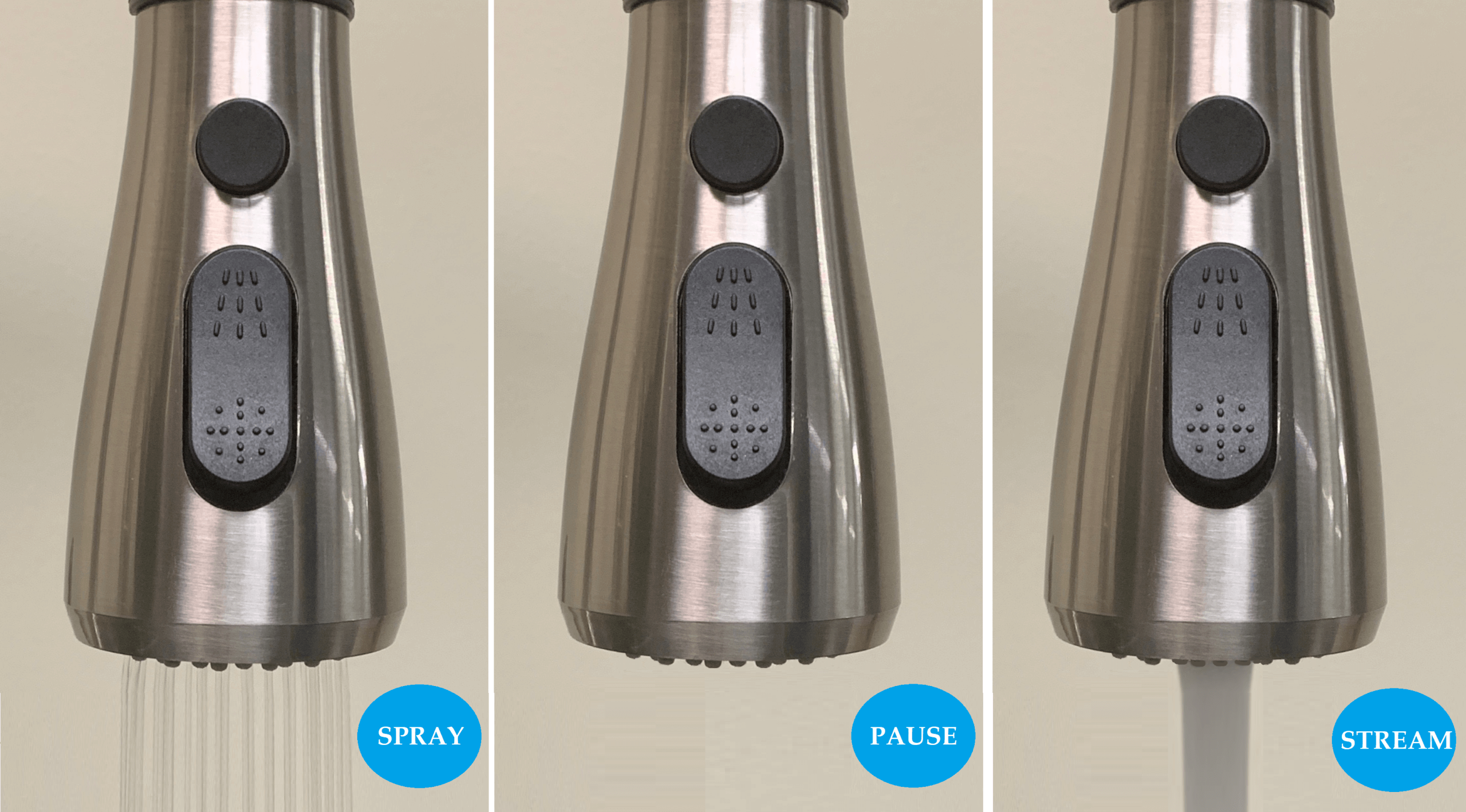 Stainless Steel Single Handle Pull-Down Sprayer Kitchen Faucet, A-200-SS