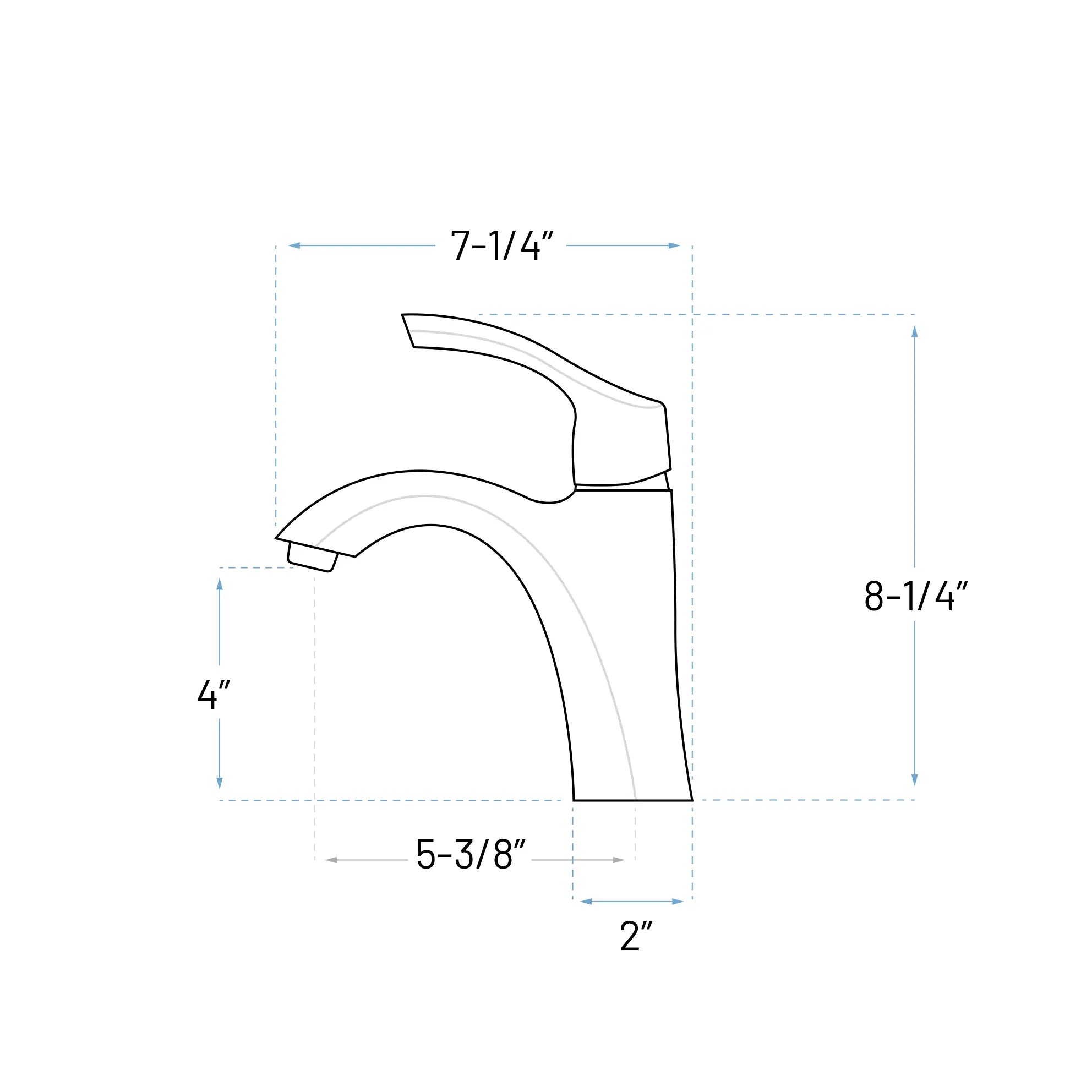 Single Handle 1-Hole Bathroom Faucet with Pop-up Drain in Chrome, A-6550-C