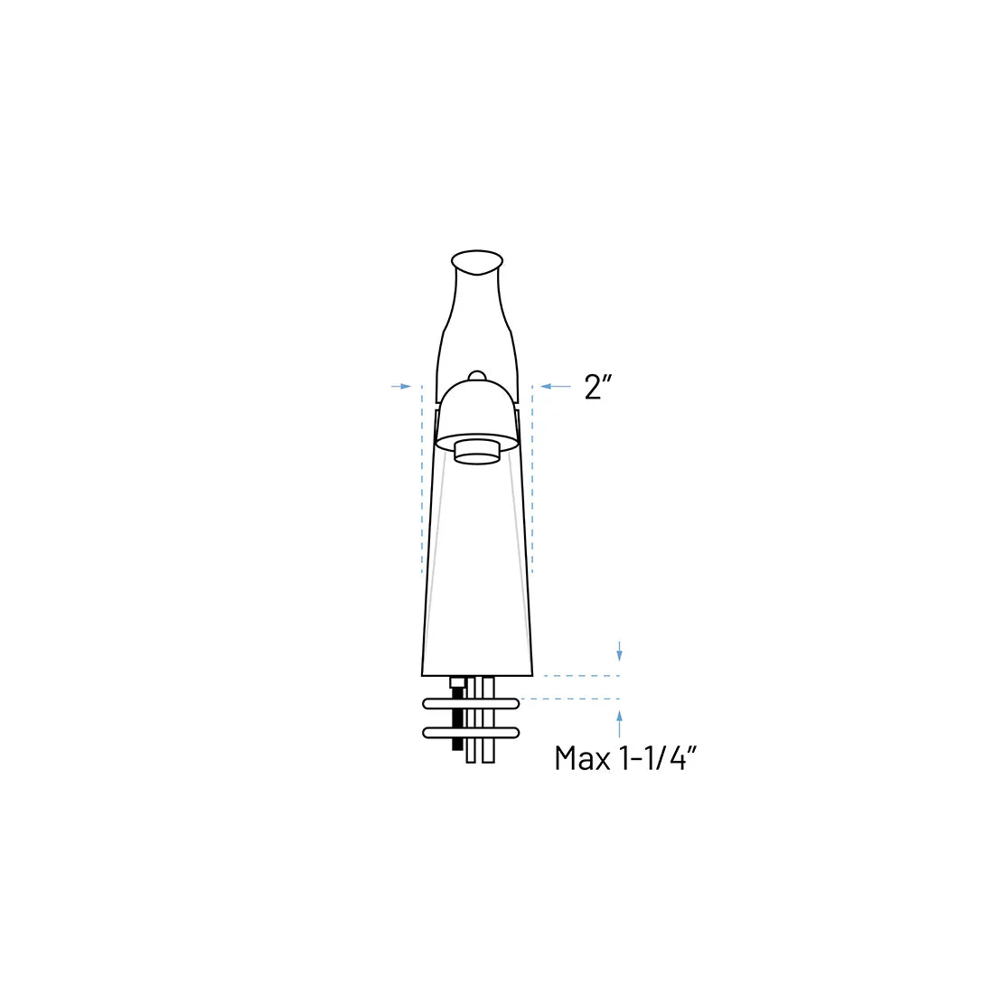 Single Handle 1-Hole Bathroom Faucet with Pop-up Drain in Chrome, A-6550-C