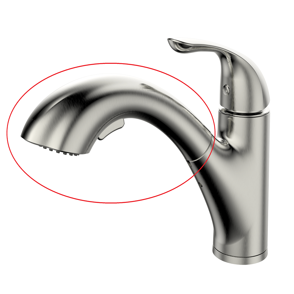 Two-Function Brushed Nickel Pullout Faucet Spray Head, AL700BN