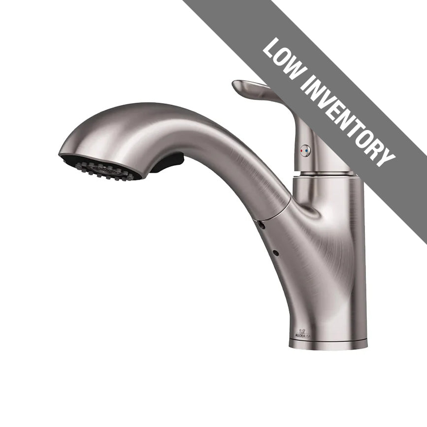 Fashion NEW Single Handle Kitchen Faucet w/ Pull Down Sprayer, Base Plate-Brushed Nickel