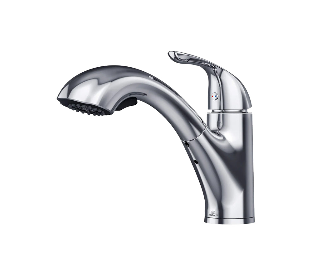 Single Handle Kitchen Faucet with Pull-Out Sprayer in Chrome, A-700-C