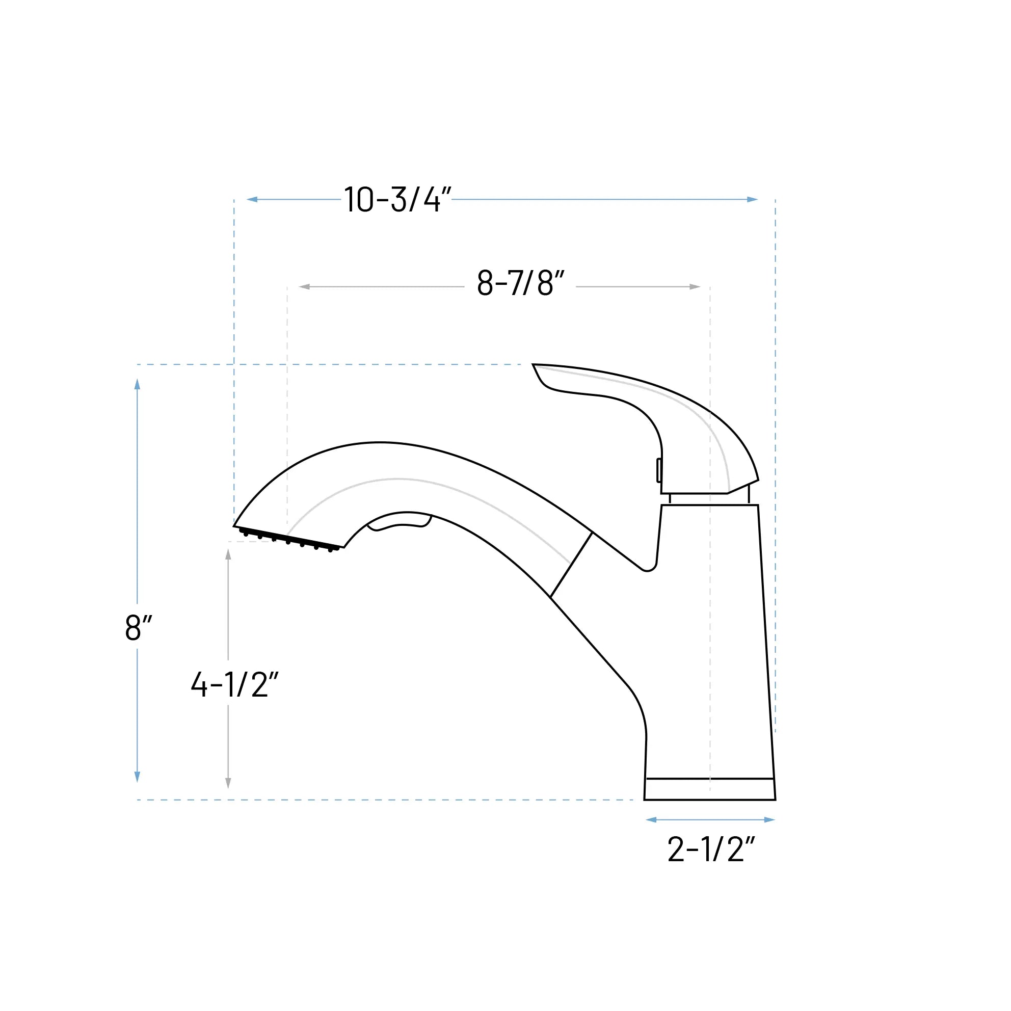 Single Handle Kitchen Faucet with Pull-Out Sprayer in Chrome, A-700-C