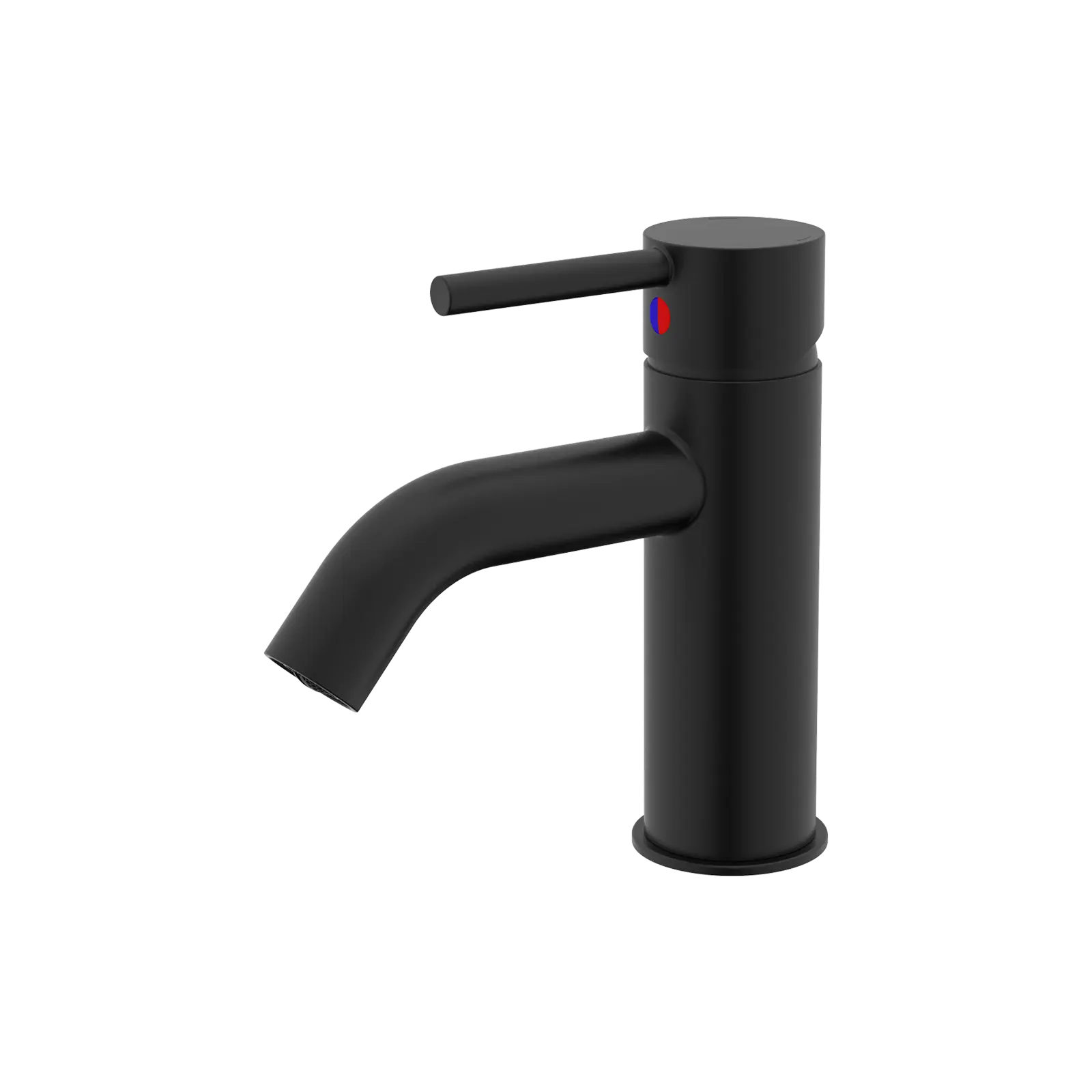 Matte Black Single Hole Single Handle Bathroom Faucet with Pop-up Drain, A-7006-BL