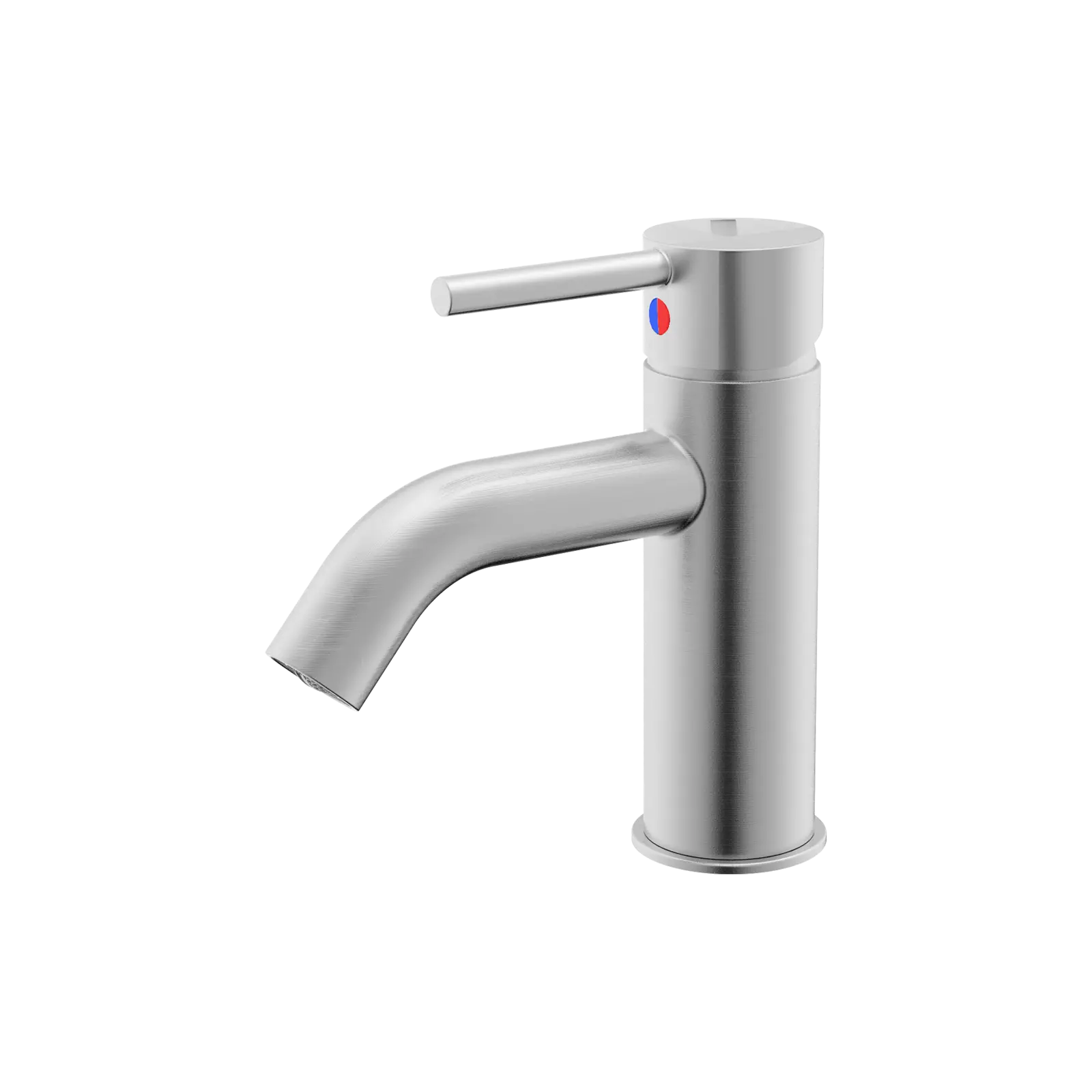 Brushed Nickel Single Handle Single Hole Bathroom Faucet with Pop-up Drain, A-7006-BN