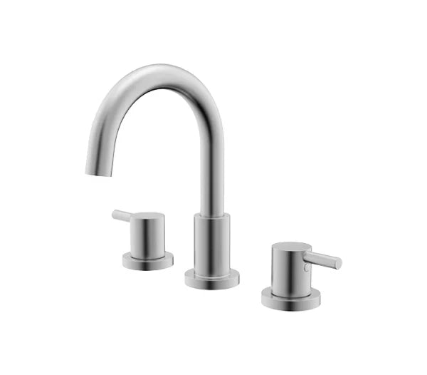 Brushed Nickel Two Handle Widespread Bathroom Faucet with Pop-up Drain, A-7012-BN