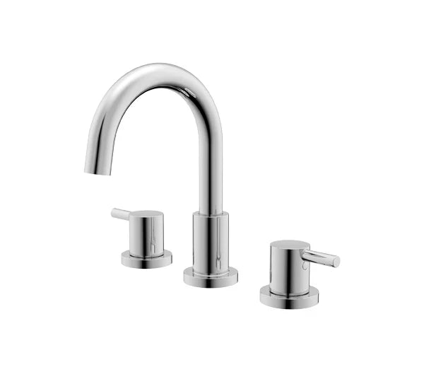 Chrome Two Handle Widespread Bathroom Faucet with Pop-up Drain, A-7012-C