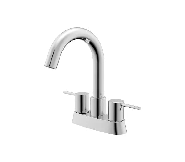 Chrome Centerset Two Handle Bathroom Faucet with Pop-up Drain, A-7022-C