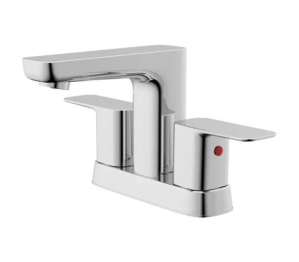 Chrome Two Handle Centerset Bathroom Faucet with Pop-up Drain, A-7024-C