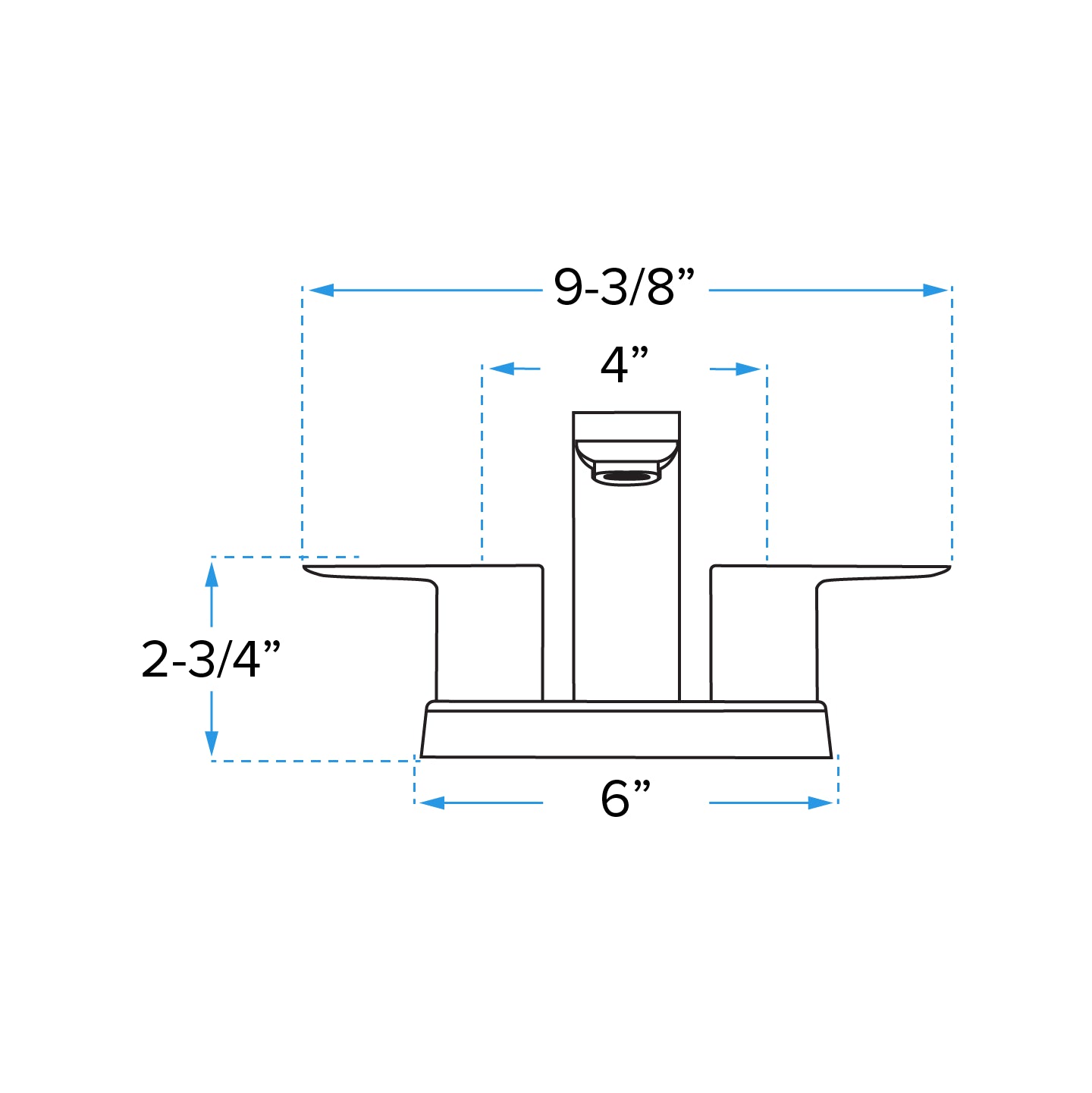 Brushed Nickel Centerset Two Handle Bathroom Faucet with Pop-up Drain, A-7024-BN