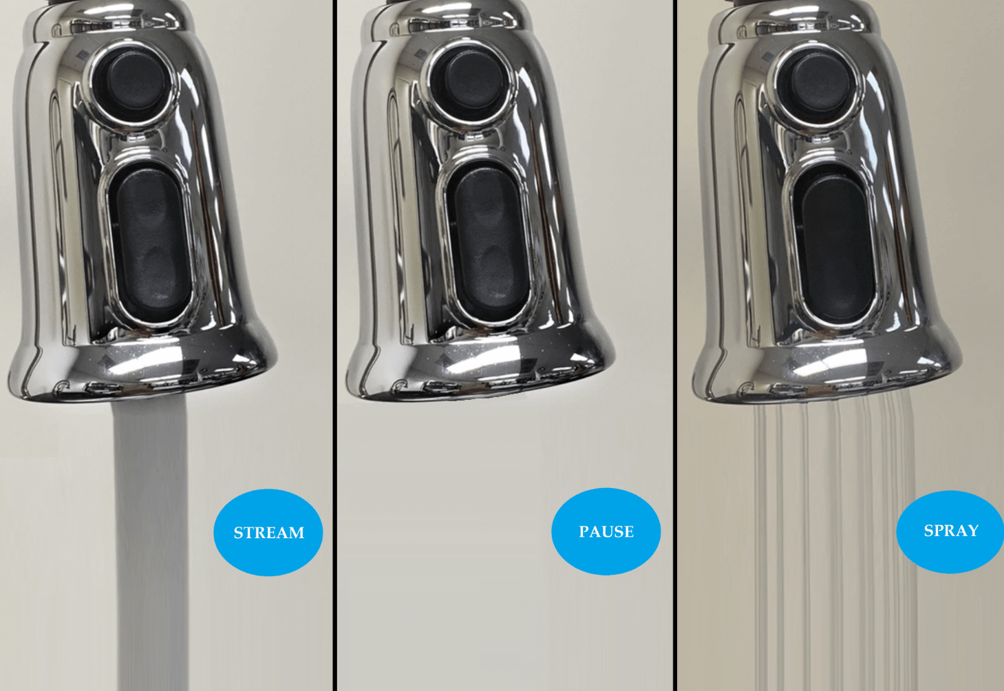 Pull-Down Sprayer Single Handle Kitchen Faucet in Chrome, A-710-C