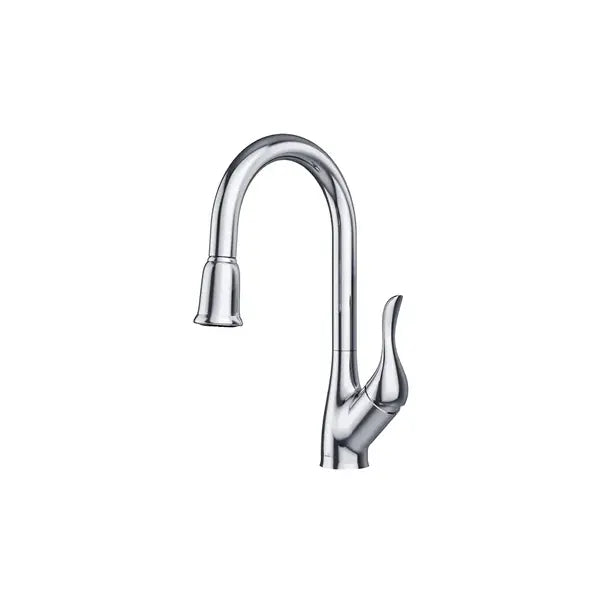 Pull-Down Sprayer Single Handle Kitchen Faucet in Chrome, A-710-C