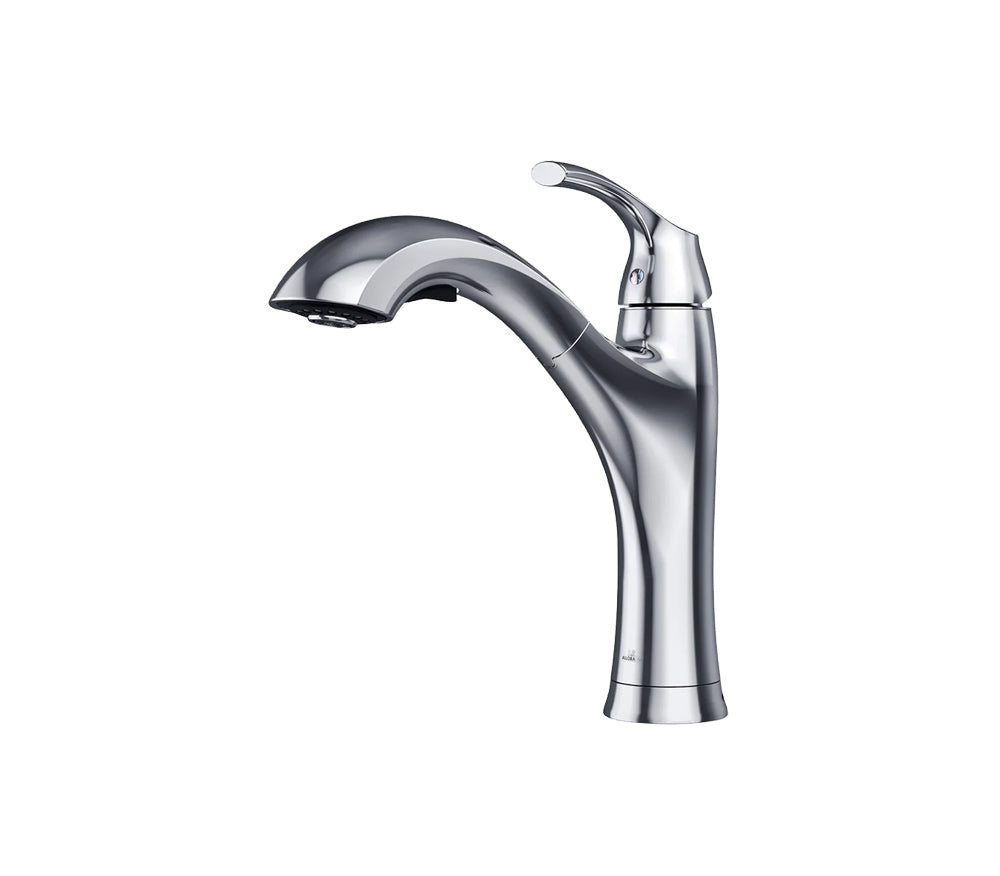 Chrome Single Lever Kitchen Faucet with Pull-Out Sprayer, A-720-C