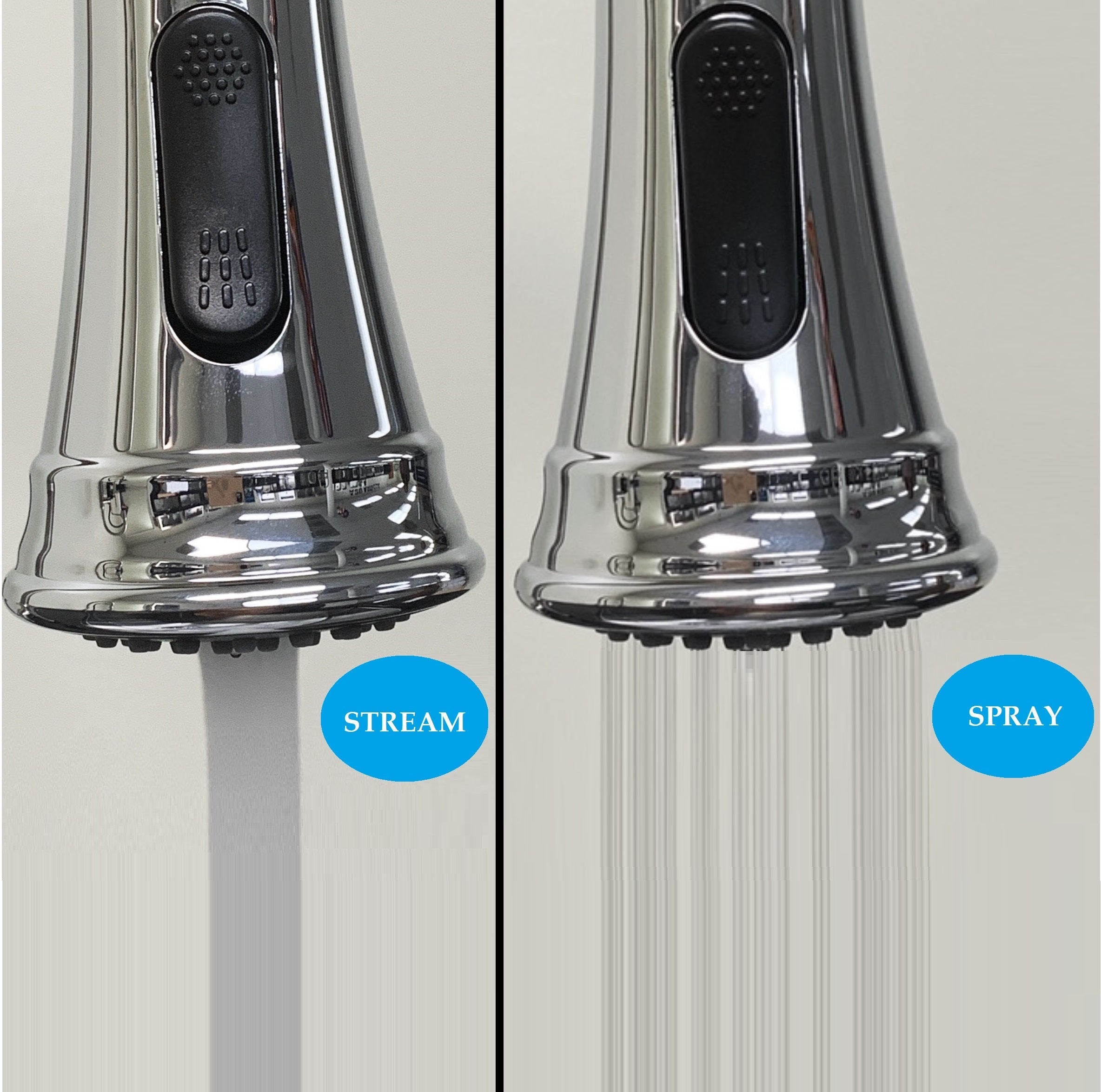 Pull Down Chrome Kitchen Faucet Sprayer Head Replacement, AL726C