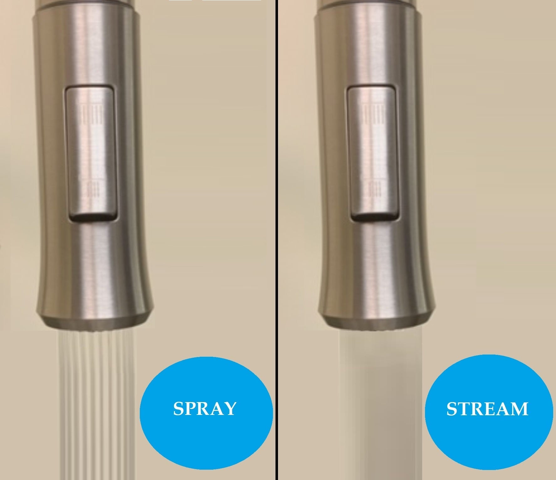 Brushed Nickel Flared Pull-Down Kitchen Faucet Sprayer Head Replacement – Model AL730BN