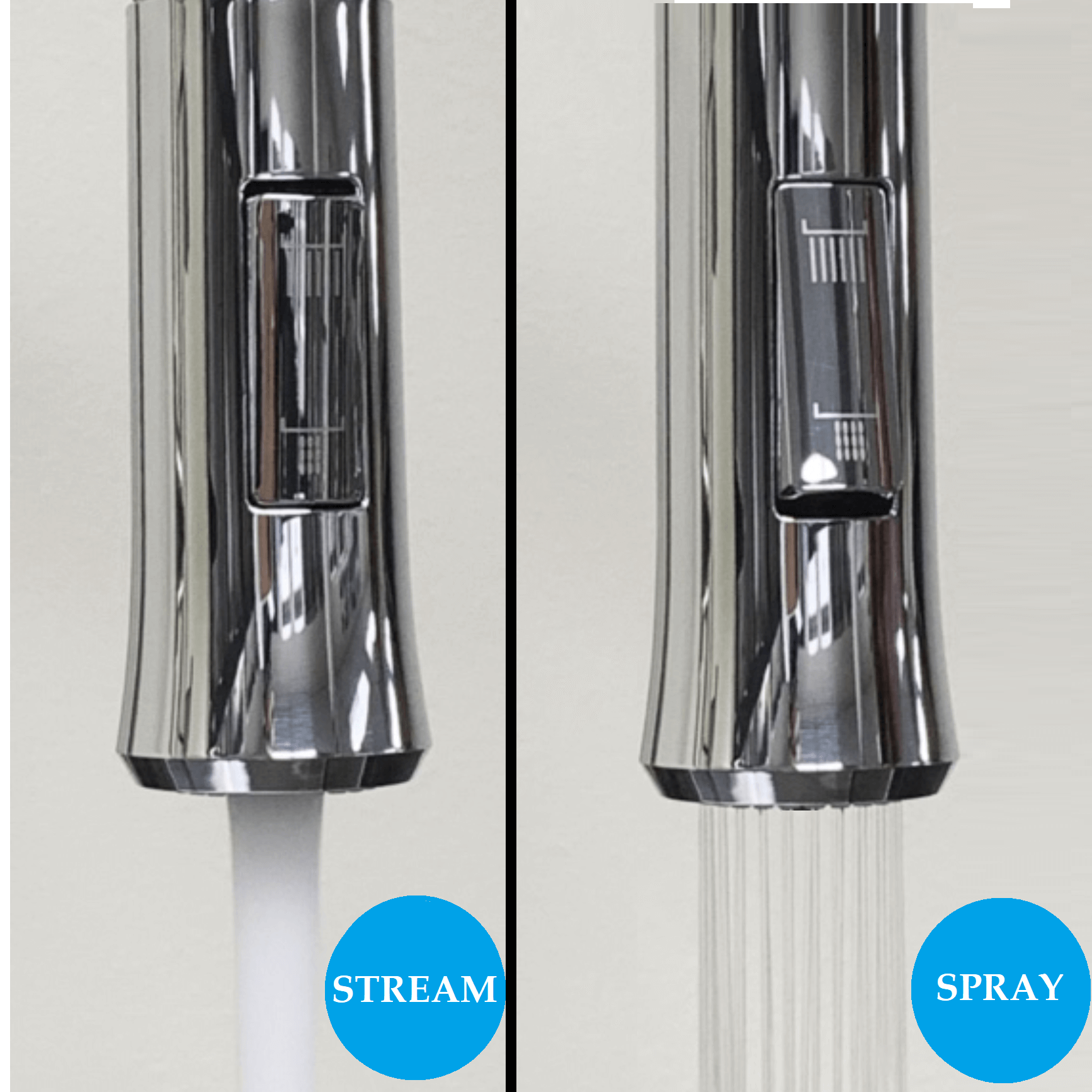 Chrome Single Handle Spring Kitchen Faucet with Sprayer, A-730-C