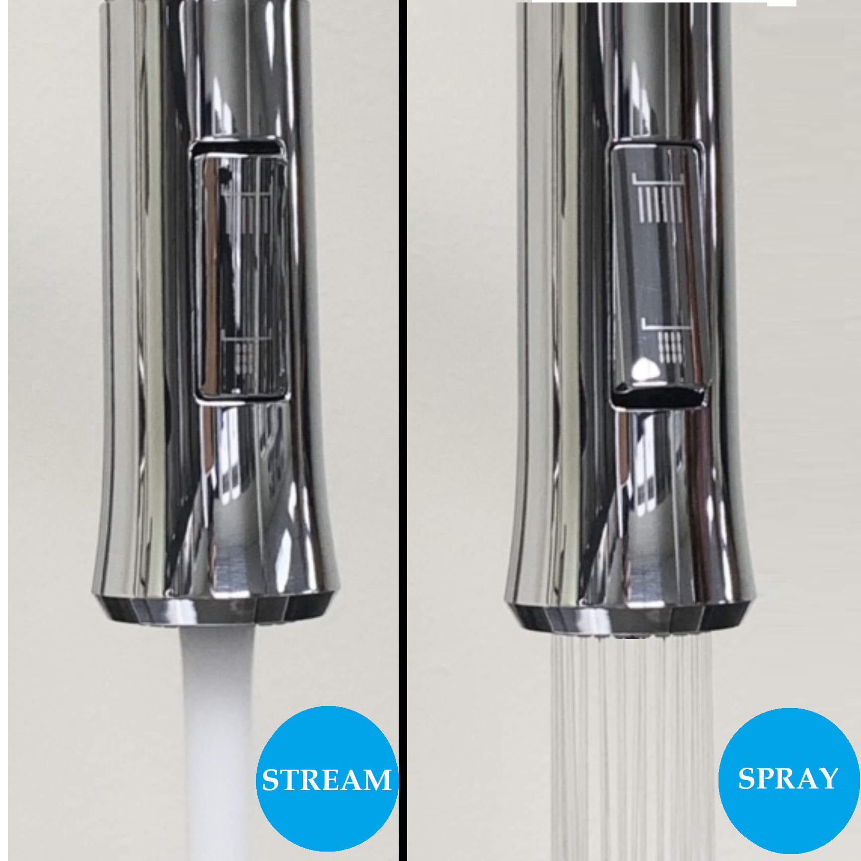 Chrome Flared Pull-Down Kitchen Faucet Sprayer Head Replacement – Model AL730C