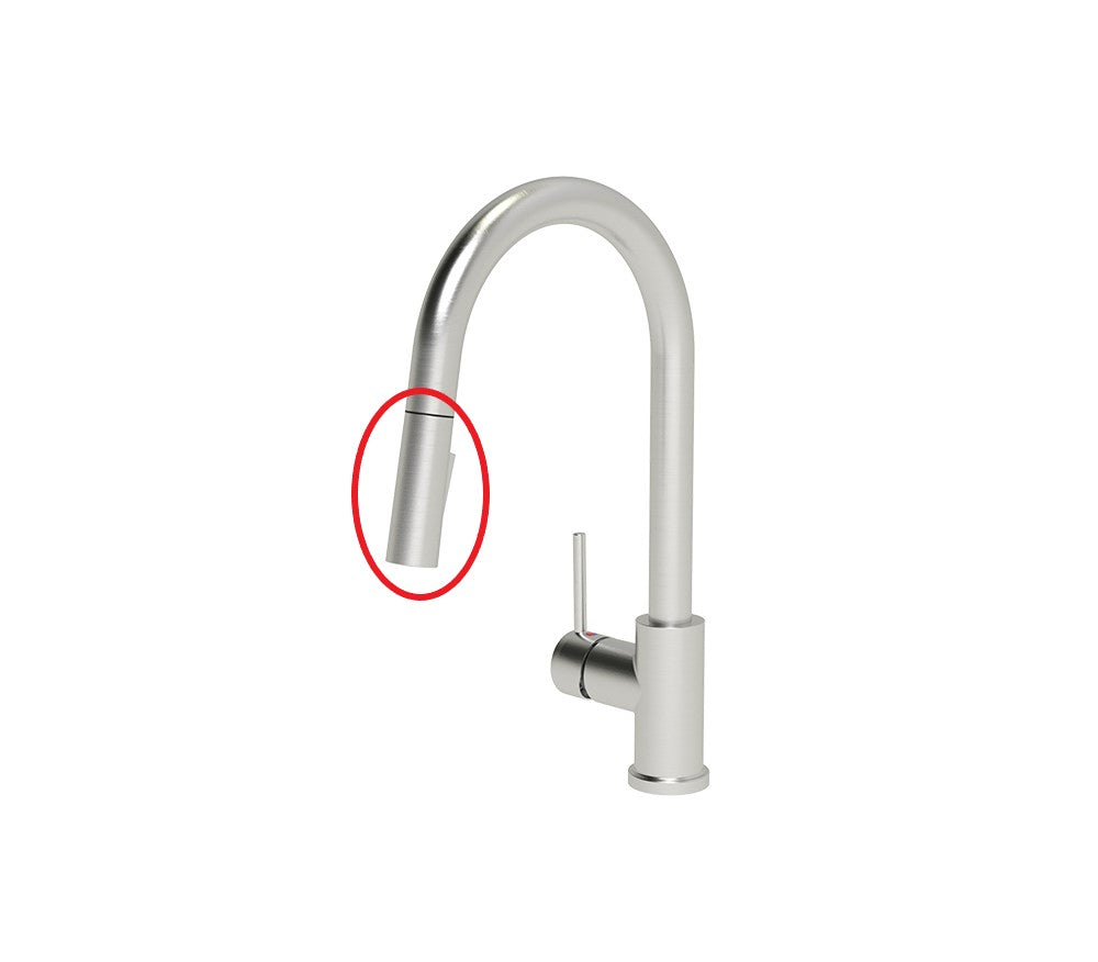 Brushed Nickel Cylinder Pull-Down Kitchen Faucet Sprayer Head Replacement – Model AL805BN