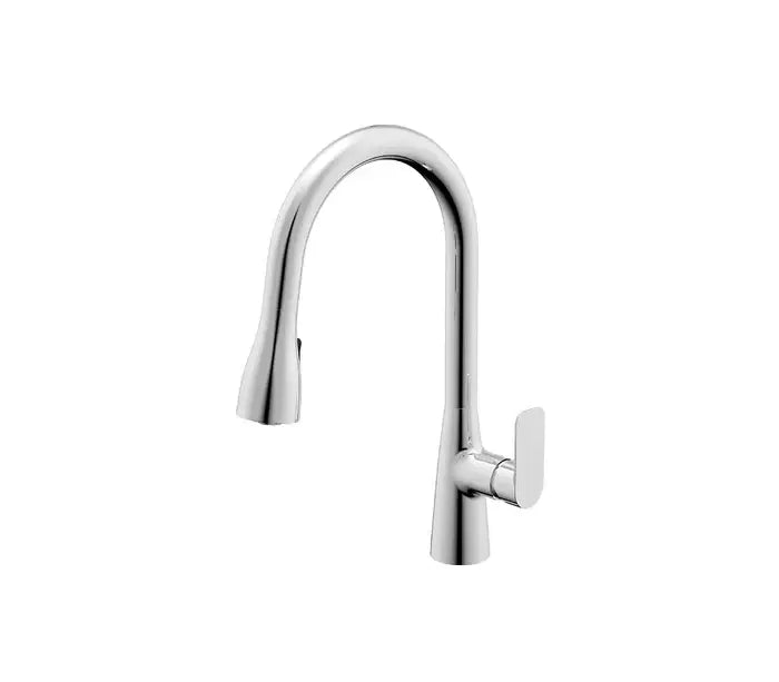 Chrome Single Handle Pull-Down Kitchen Faucet with Sprayer, A-806-C