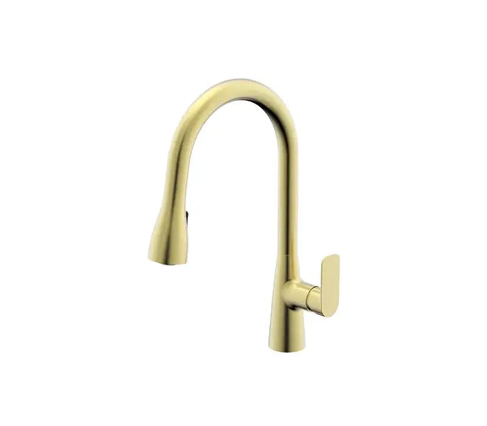 Brushed Gold Single Handle Pull-Down Sprayer Kitchen Faucet, A-806-GL
