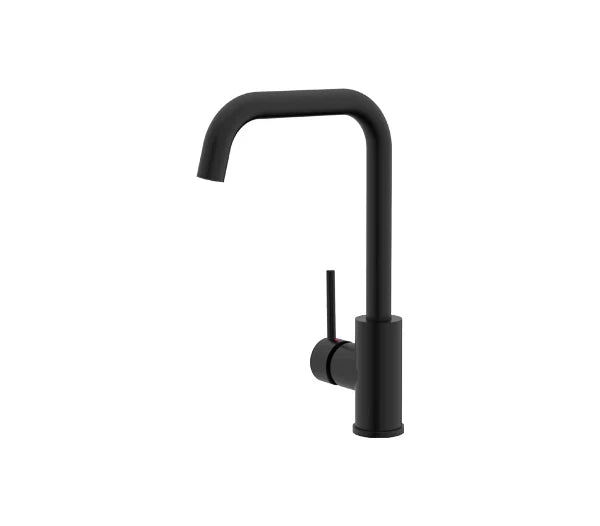 Matte Black High-Arch Single Handle Kitchen Faucet, A-809-BL