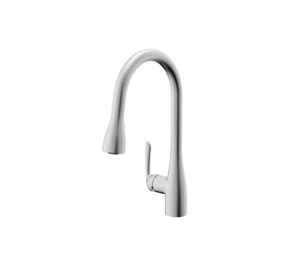 Pull-Down Single Handle Kitchen Faucet in Brushed Nickel, A-810-BN
