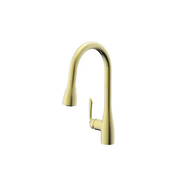 Single Handle Pull-Down Sprayer Kitchen Faucet in Gold, A-810-GL