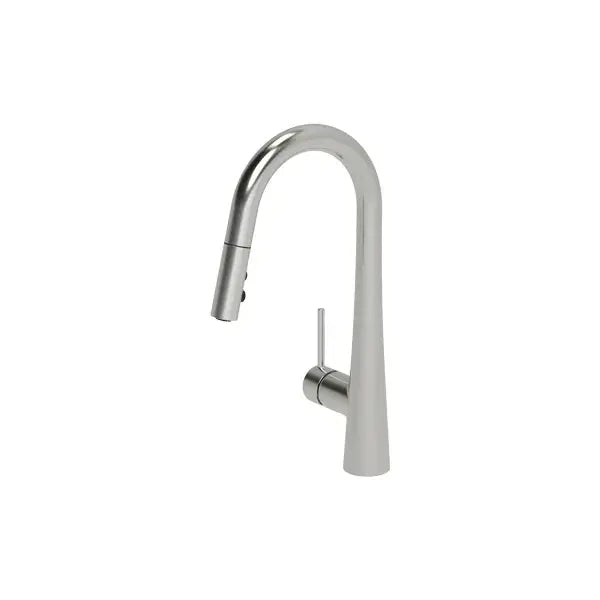 Brushed Nickel Sleek Single Handle Pull-Down Kitchen Faucet, A-811-BN
