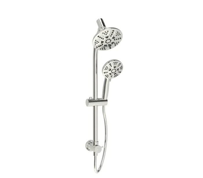 Tearel 9-Inch Rainfall Shower Head & Handheld Combo – Slide Bar, 3-Function Hand Unit, Chrome Finish