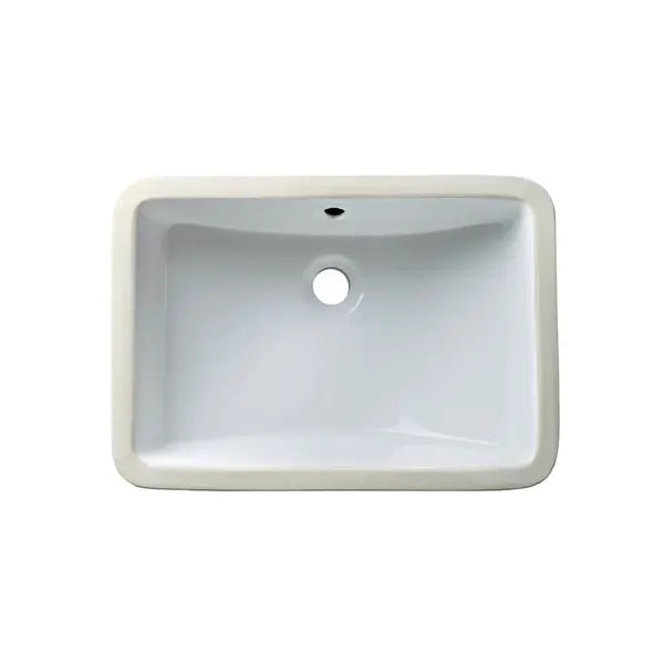 Bulk-Packed 20" ADA White Porcelain Undermount ADA Rectangular Bathroom Sink