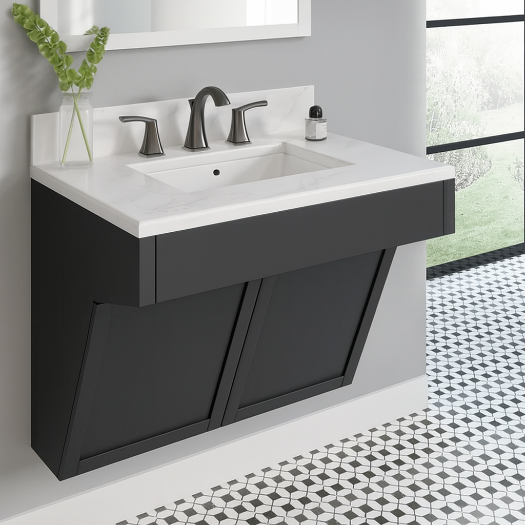 18" x 13" Shallow White Porcelain Undermount ADA Rectangular Bathroom Sink, ADA-VCS-1116-R