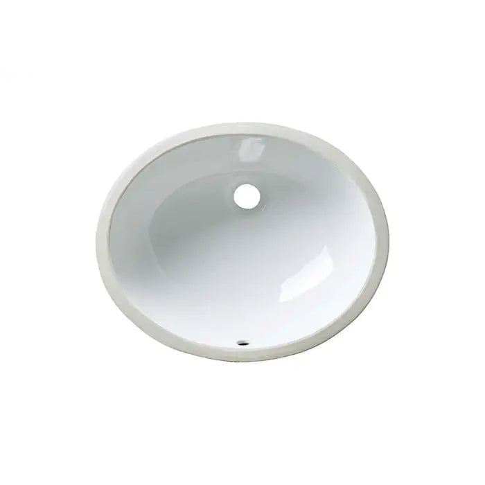 20" x 16" ADA-Depth White Oval Porcelain Undermount Bathroom Sink