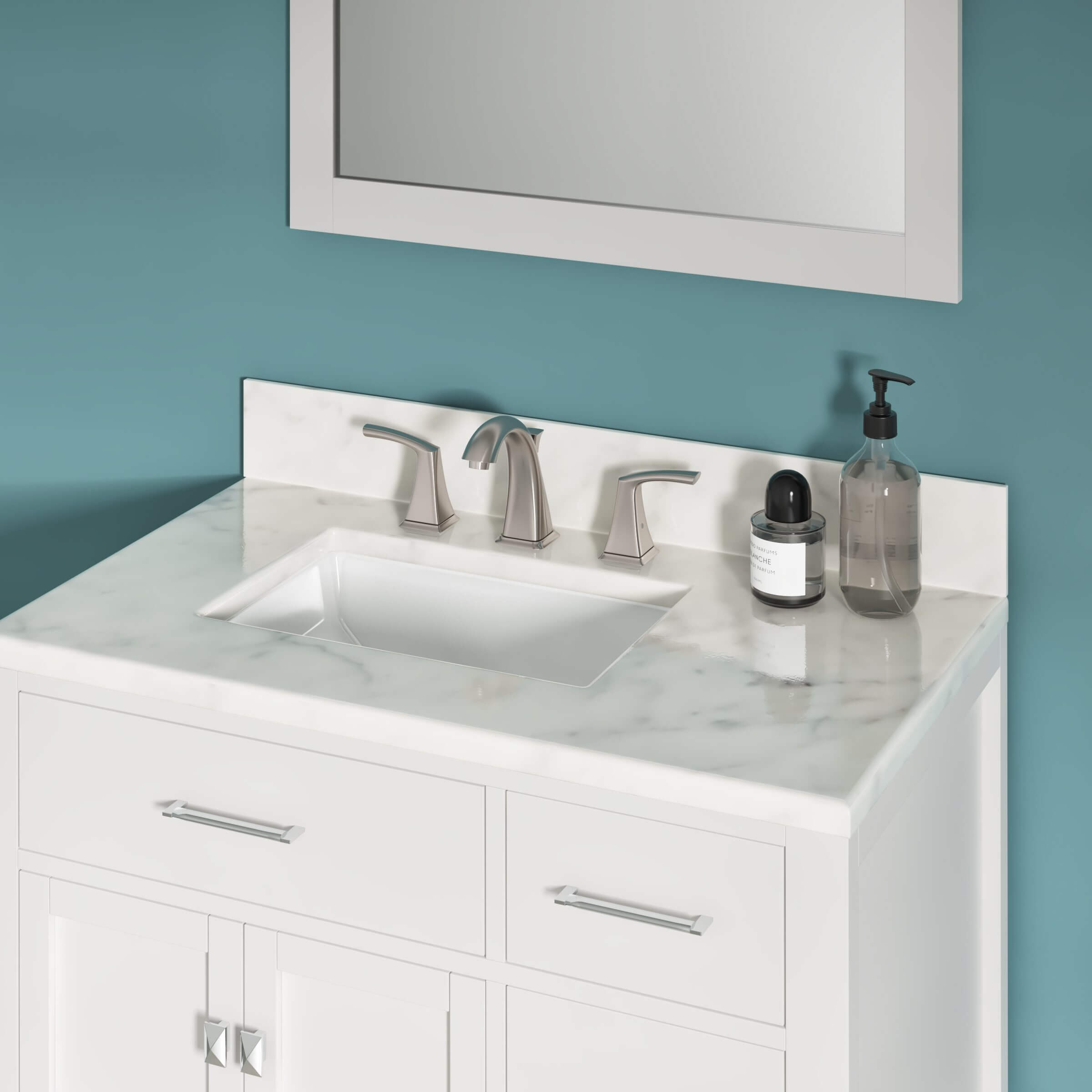 21" Rectangular Porcelain Undermount Bathroom Sink with Overflow Drain in White, VCS-1118-R