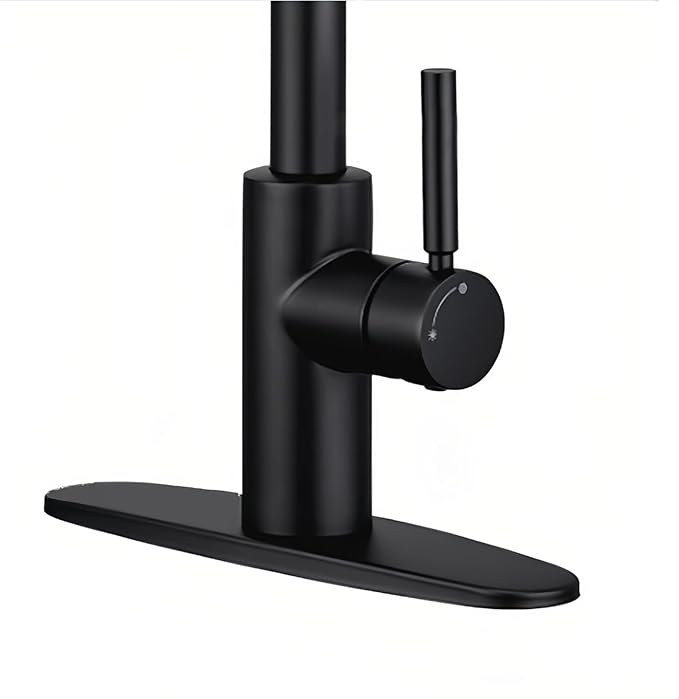 Matte Black Kitchen Deck Plate, AL4-BL