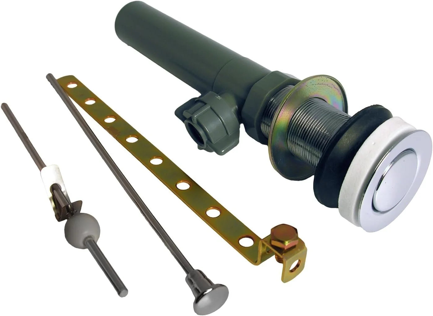 Heavy Duty Chrome Bathroom Popup Drain with Lift Rod, AL5-05-C