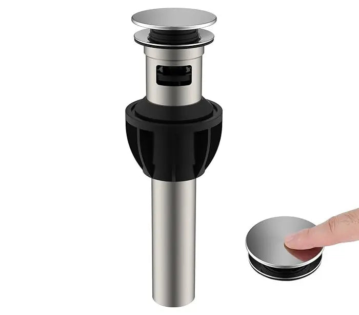 Push and Seal Stainless Steel Pop-Up Bathroom Drain Chrome, AL5-06C