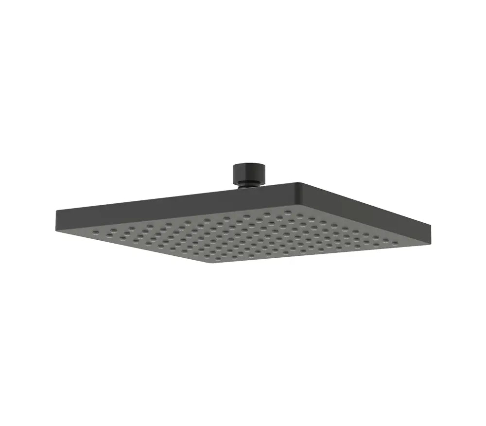 8" Square Matte Black Modern Rain Shower Head, AL8-05-BL