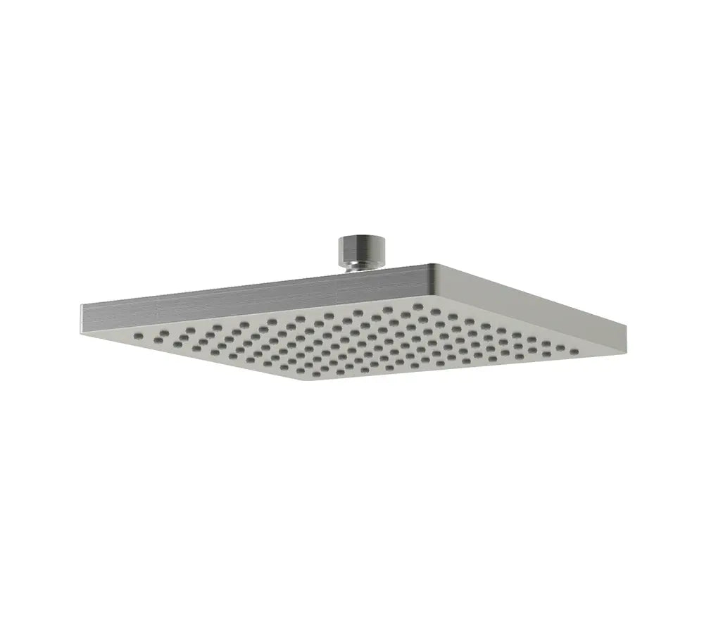 8" Square Brushed Nickel Modern Rain Shower Head, AL8-05-BN