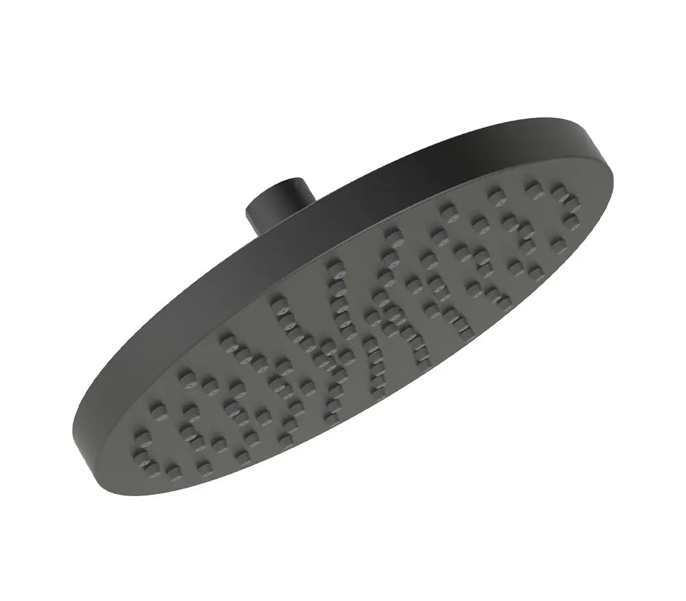 8" Round Matte Black Single-Function Rain Shower Head, AL8-06-BL