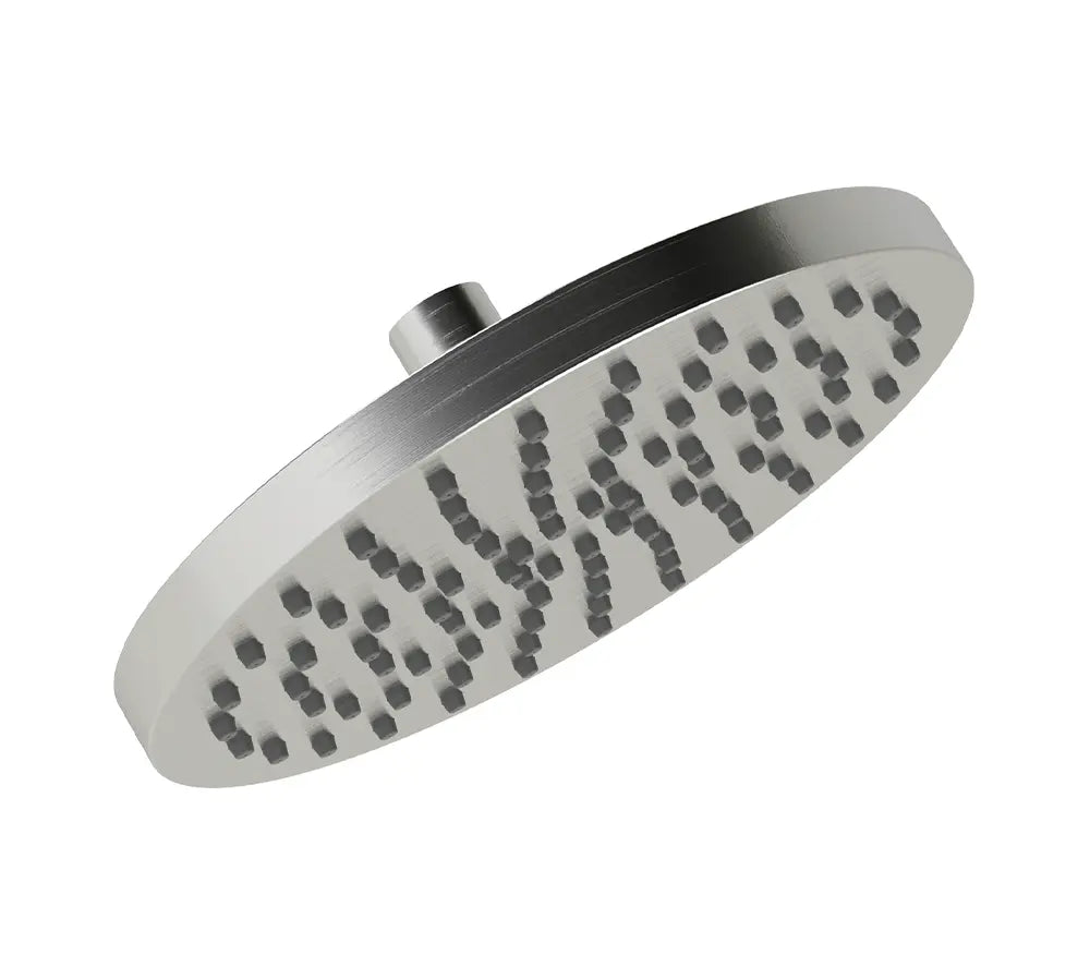 8" Round Brushed Nickel Single-Function Rain Shower Head, AL8-06-BN