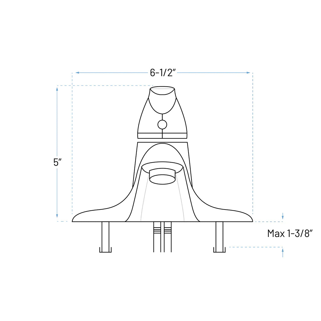 Centerset Single Handle Bathroom Faucet with Pop-up Drain in Chrome, B-4000-C