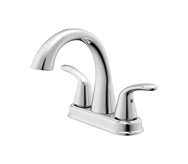 Two Handle Centerset Bathroom Faucet with Drain in Chrome, B-4004-C