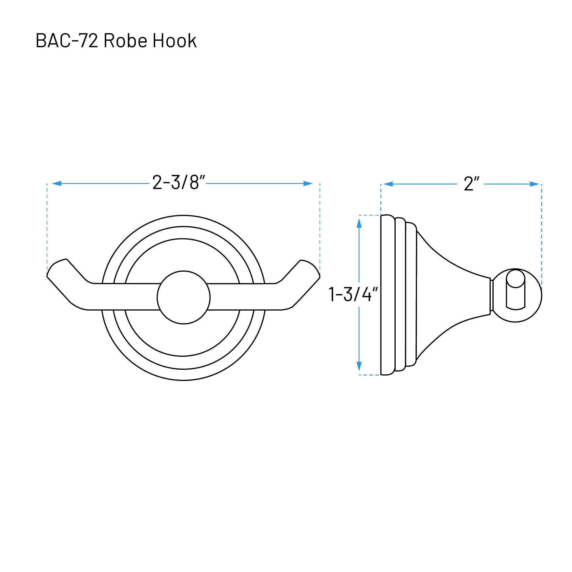 Velora Chrome Four-Piece Bathroom Accessory Set, BAC-72-C