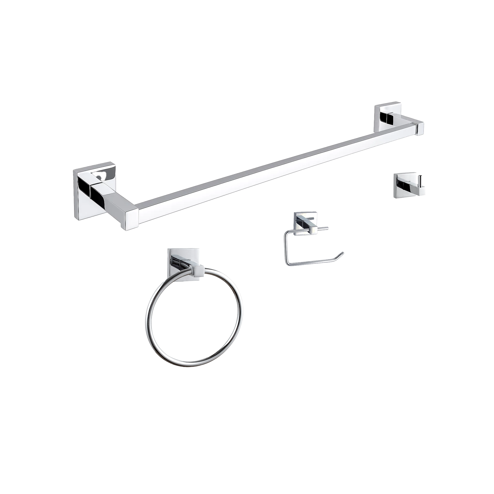 Rainvera Chrome Four-Piece Bathroom Accessory Set, BAC-74-C