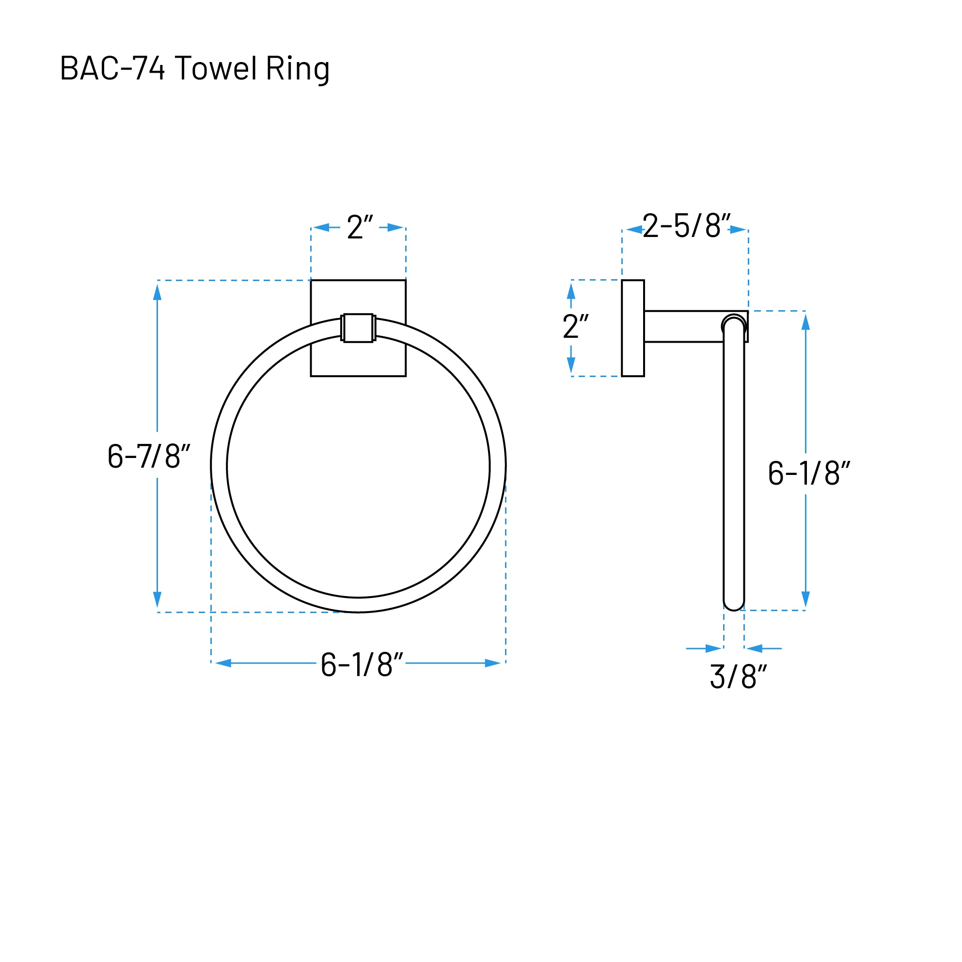 Rainvera Chrome Four-Piece Bathroom Accessory Set, BAC-74-C