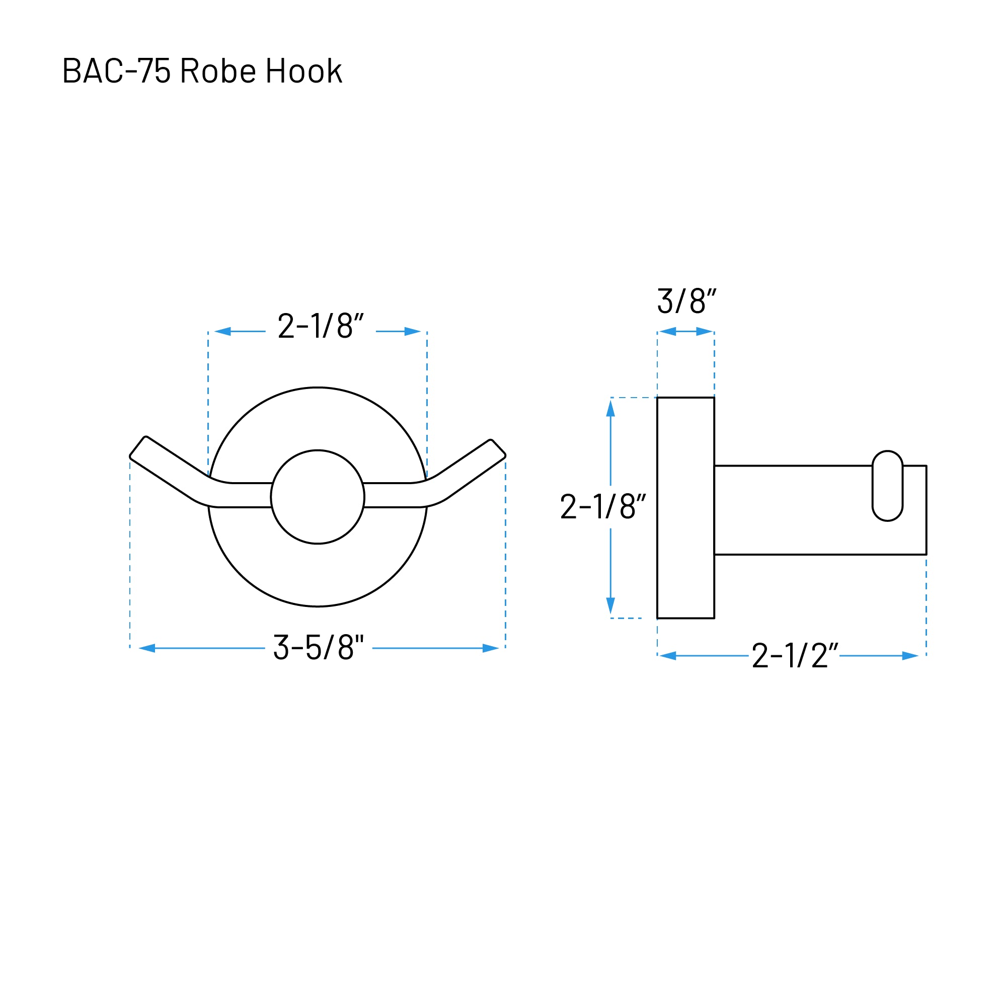 Serenica Chrome Four-Piece Bathroom Accessory Set, BAC-75-C
