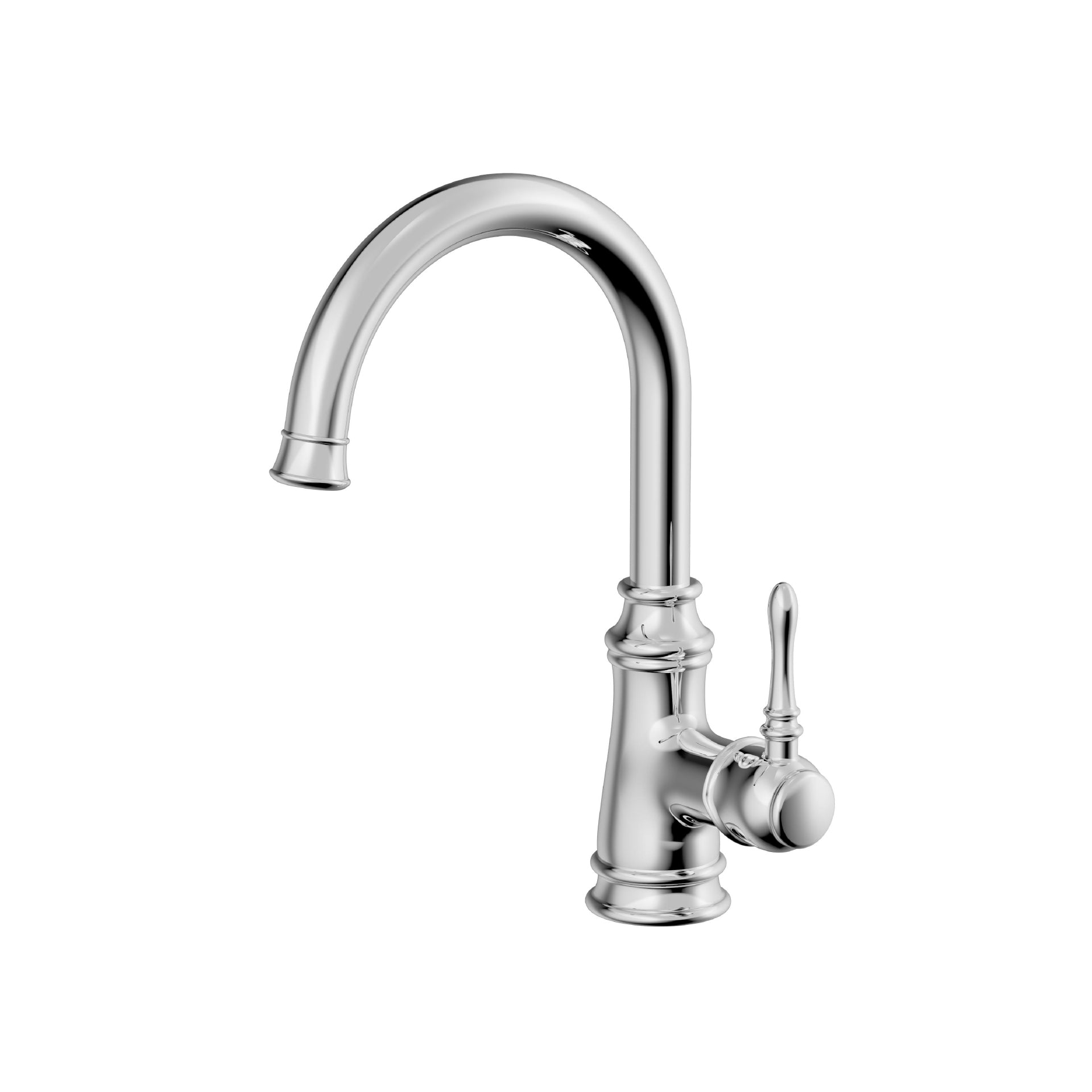 Goose Neck Single Handle Bar Faucet in Chrome, BAR-7260-C