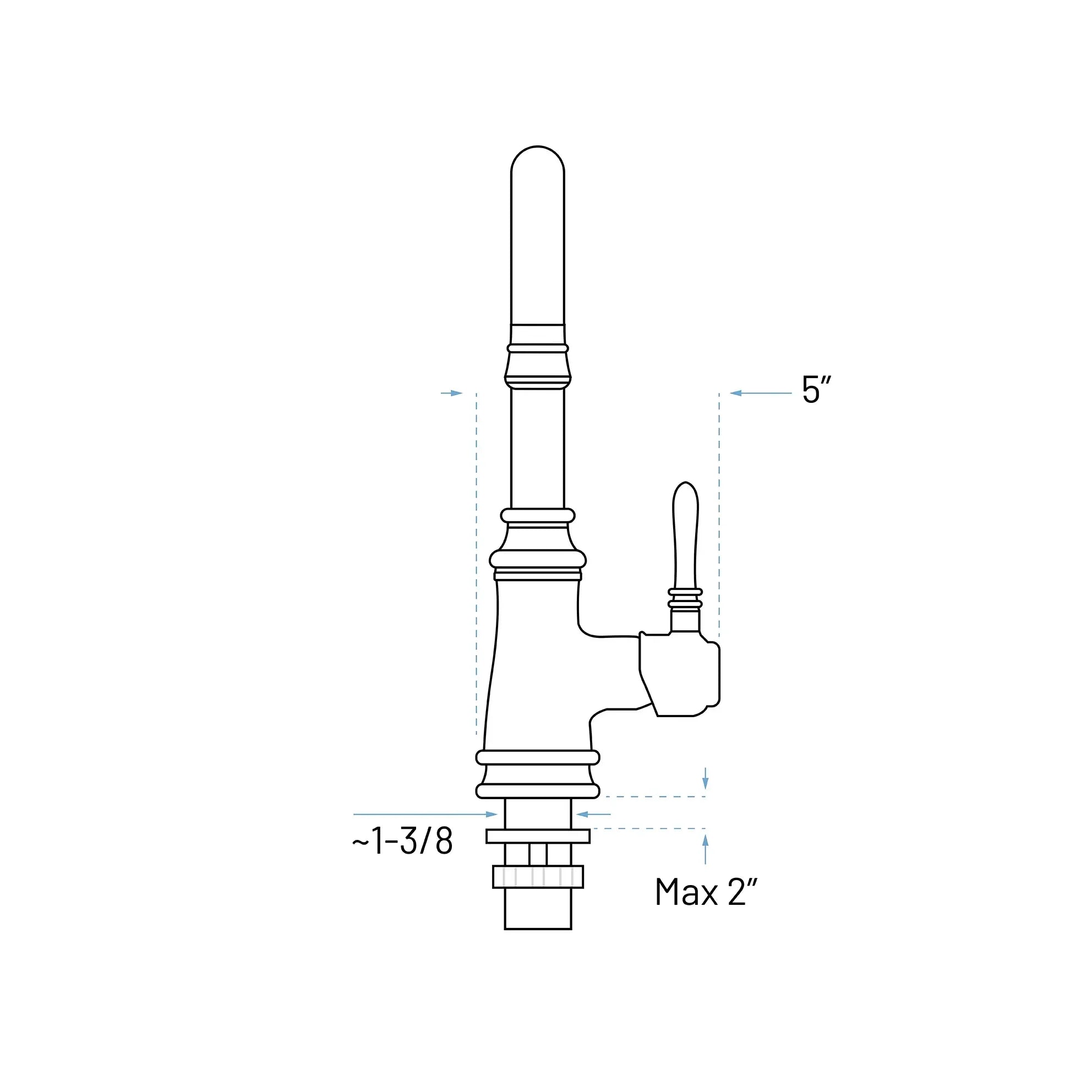 Single Handle Goose Neck Bar Faucet in Brushed Nickel, BAR-7260-BN