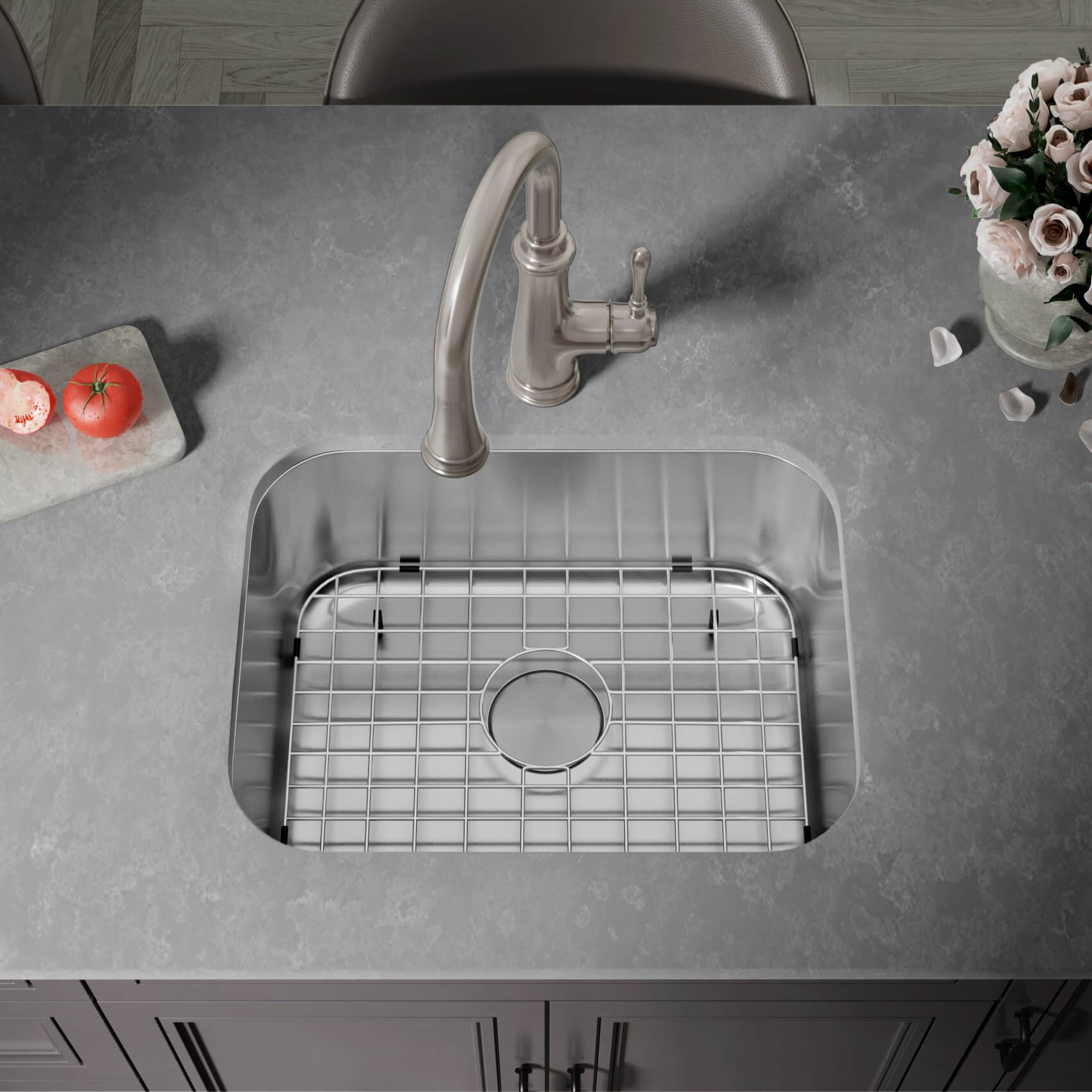 20" Undermount Stainless Steel Single Bowl Bar, Prep, RV, Kitchen Sink, KSN-2016-9-S